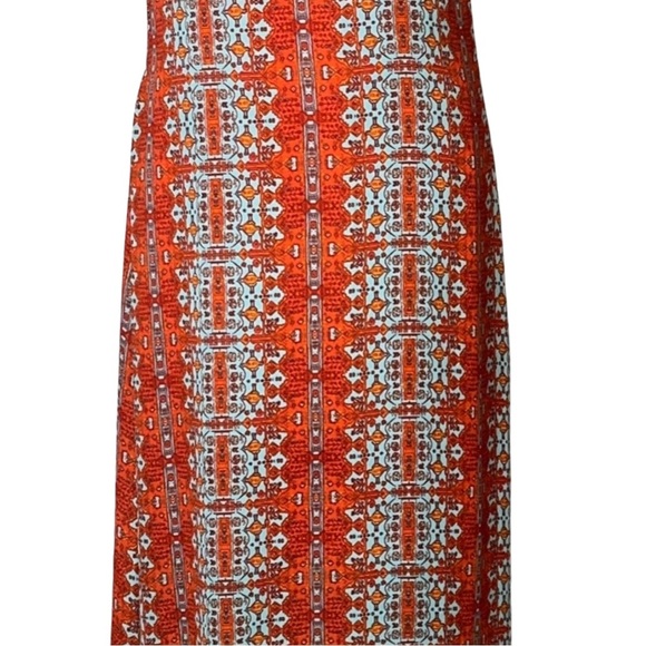 Catherine Malandrino Boho Maxi Slip Dress S Geometric Y2K Spaghetti Strap - Picture 3 of 4